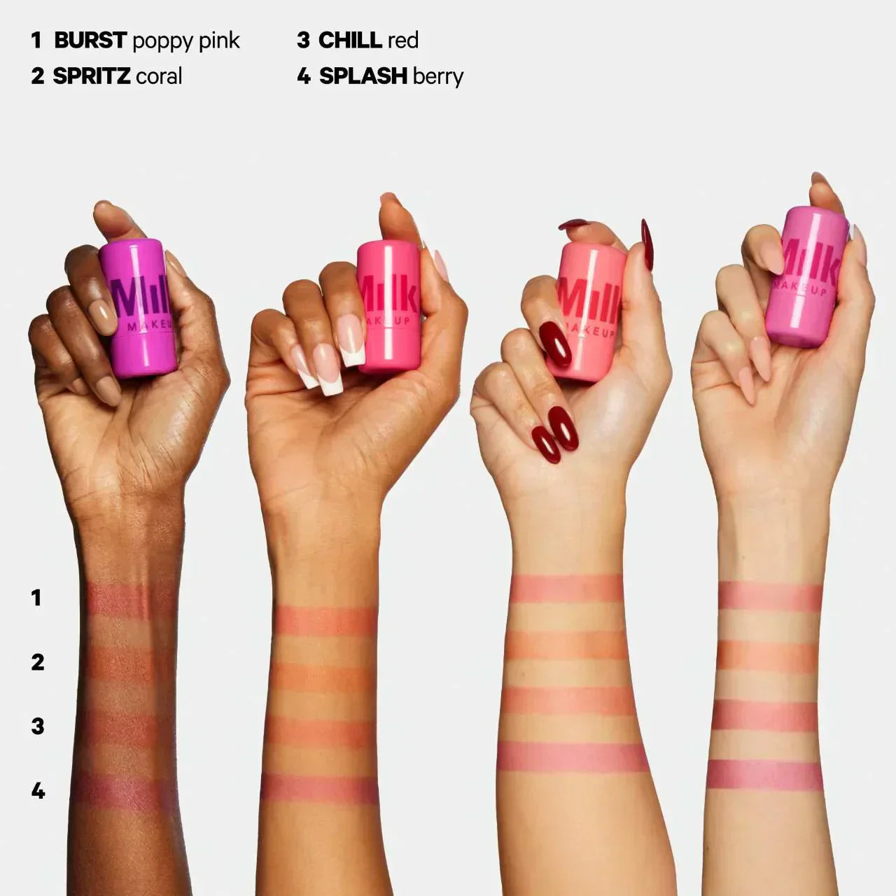 Milk Makeup – Kühlendes Wasser, Jelly Tint, Lippen- und Wangen-Rouge
