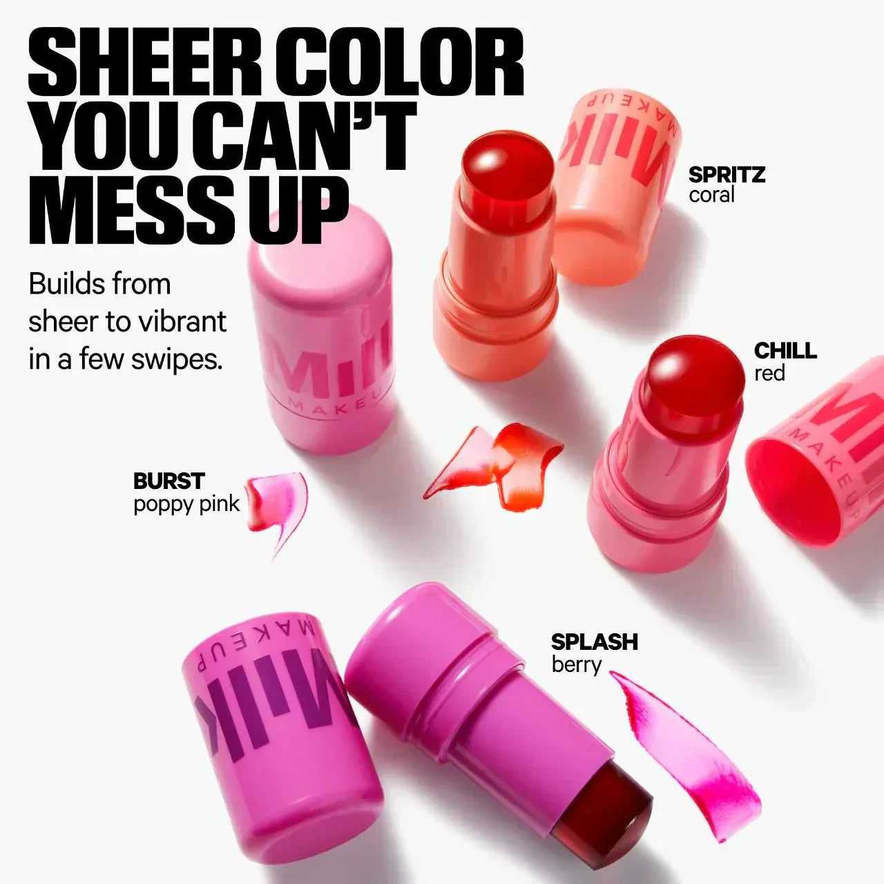 Milk Makeup – Kühlendes Wasser, Jelly Tint, Lippen- und Wangen-Rouge