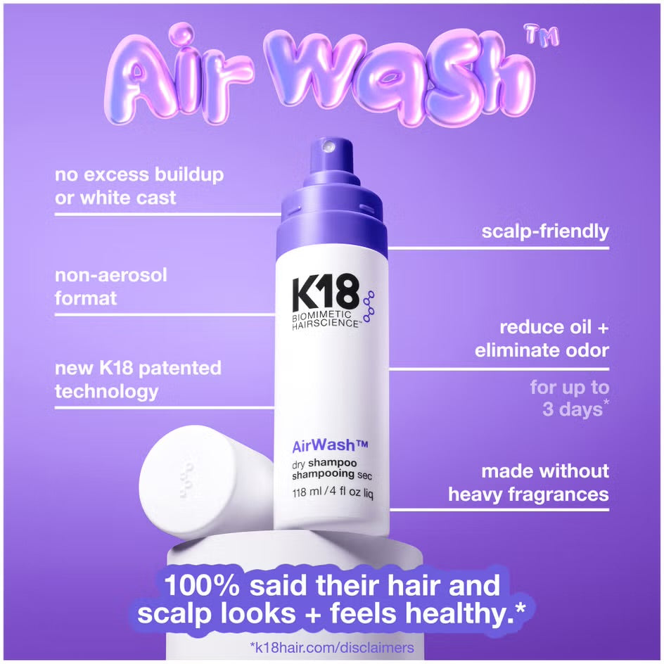 K18 Biomimetic Hairscience AirWash Dry Shampoo 118ml