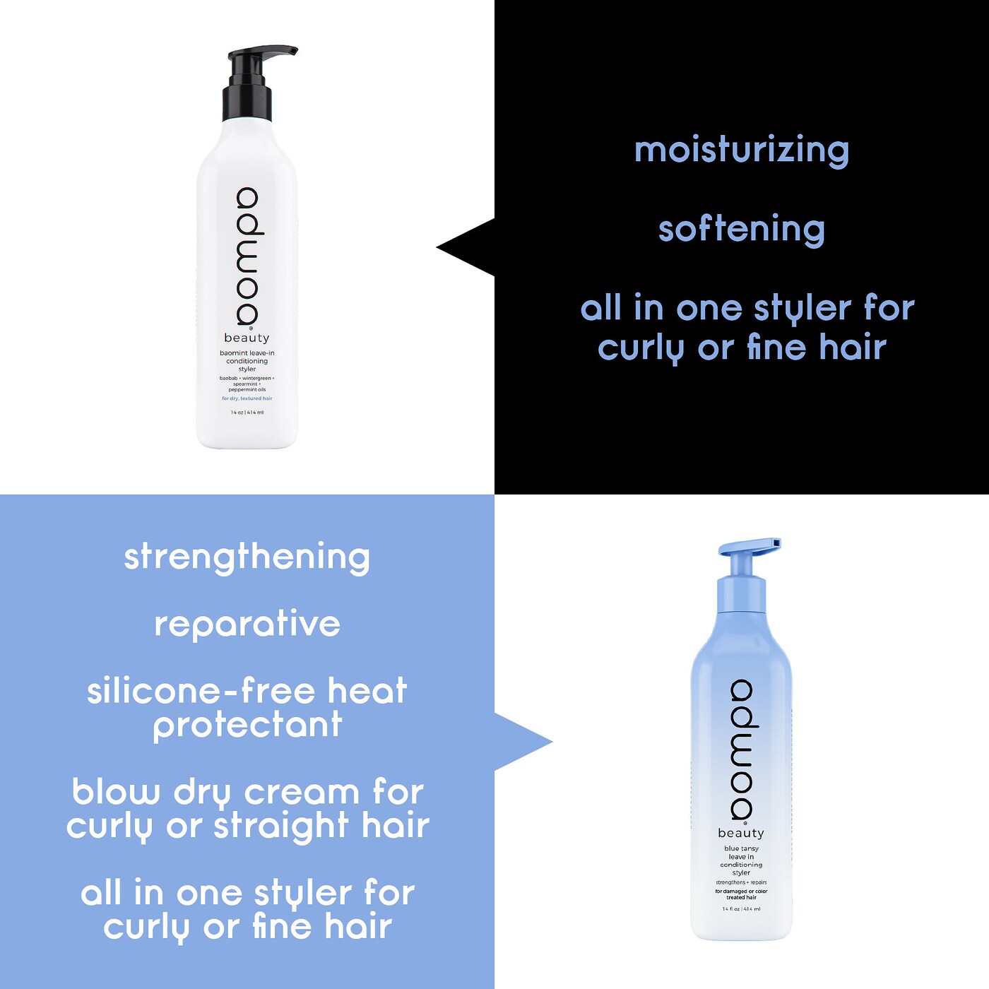 adwoa beauty Blue Tansy Leave in Conditioning Styler - 14 oz / 414 mL