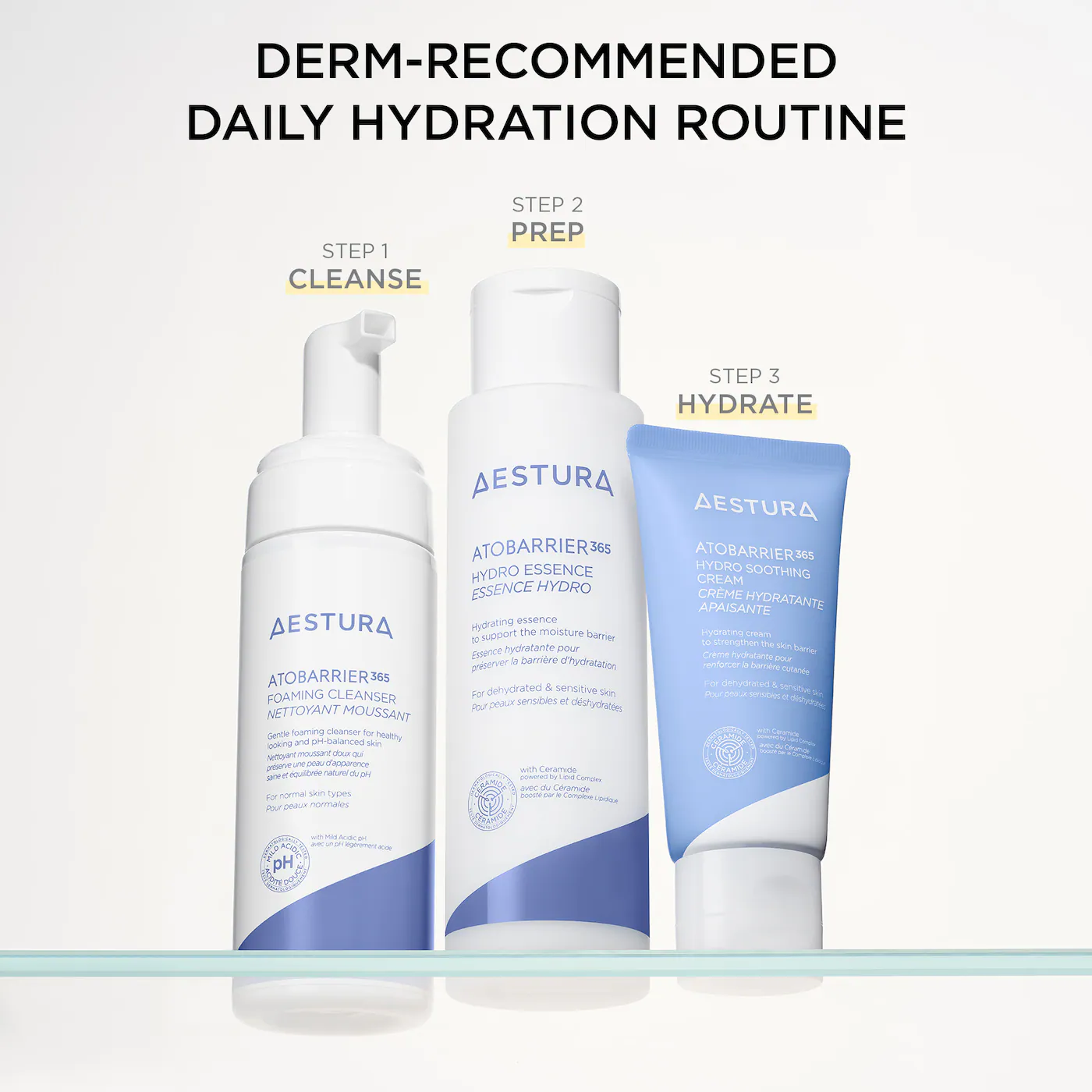 AESTURA ATOBARRIER365 Cooling Hydro Soothing Gel-Cream Moisturizer with Ceramides for Skin Moisture Barrier Repair