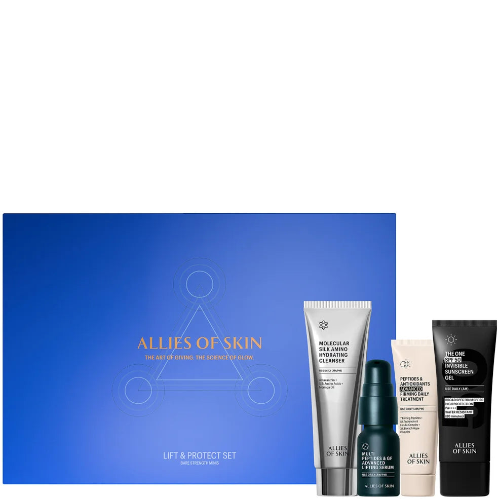 Allies of Skin Lift & Protect Routine Anti Aging Skincare Kit (Worth £121)