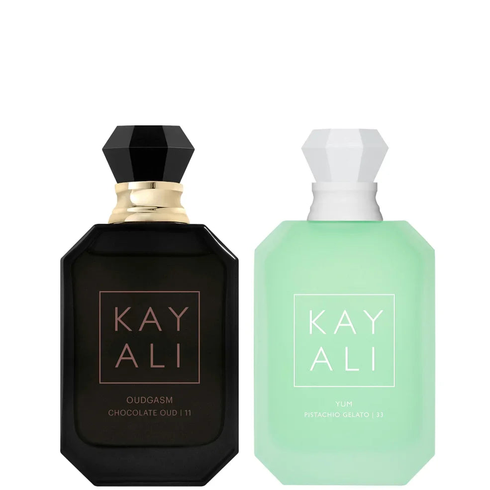 KAYALI Dubai Chocolate Bundle 50ml (Oudgasm Chocolate Oud | 11 + Yum Pistachio Gelato | 33)