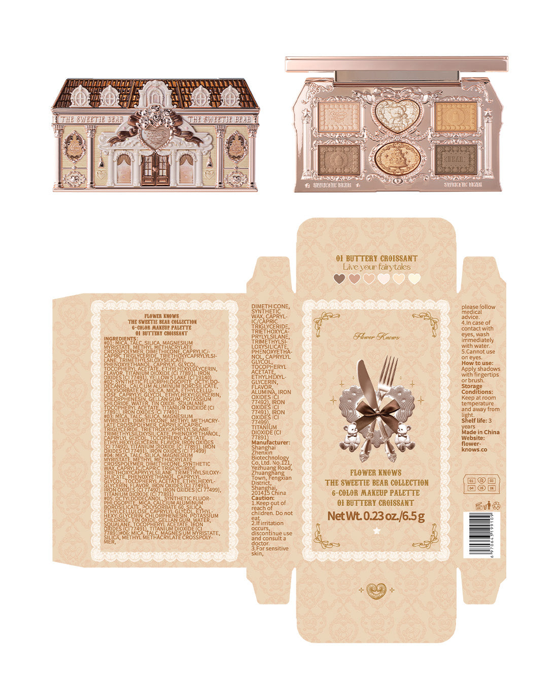 The Sweetie Bear 6-Color Makeup Palette