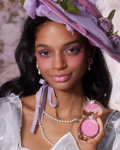 Violet Strawberry Rococo Embossed Blush