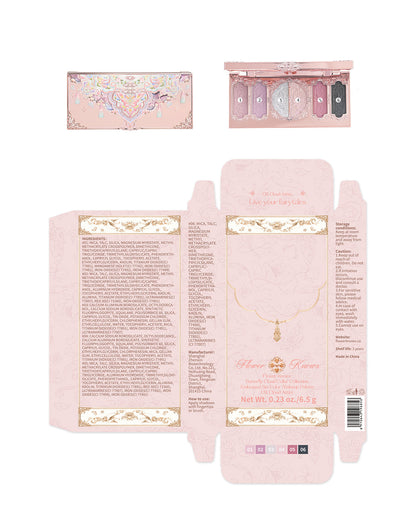 Butterfly Cloud Collar Embossed Six-Color Makeup Palette