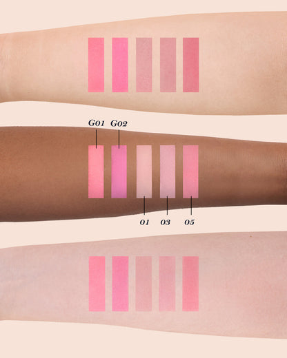 Violet Strawberry Rococo Embossed Blush