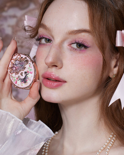 Violet Strawberry Rococo Embossed Blush