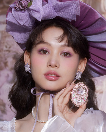 Violet Strawberry Rococo Embossed Blush