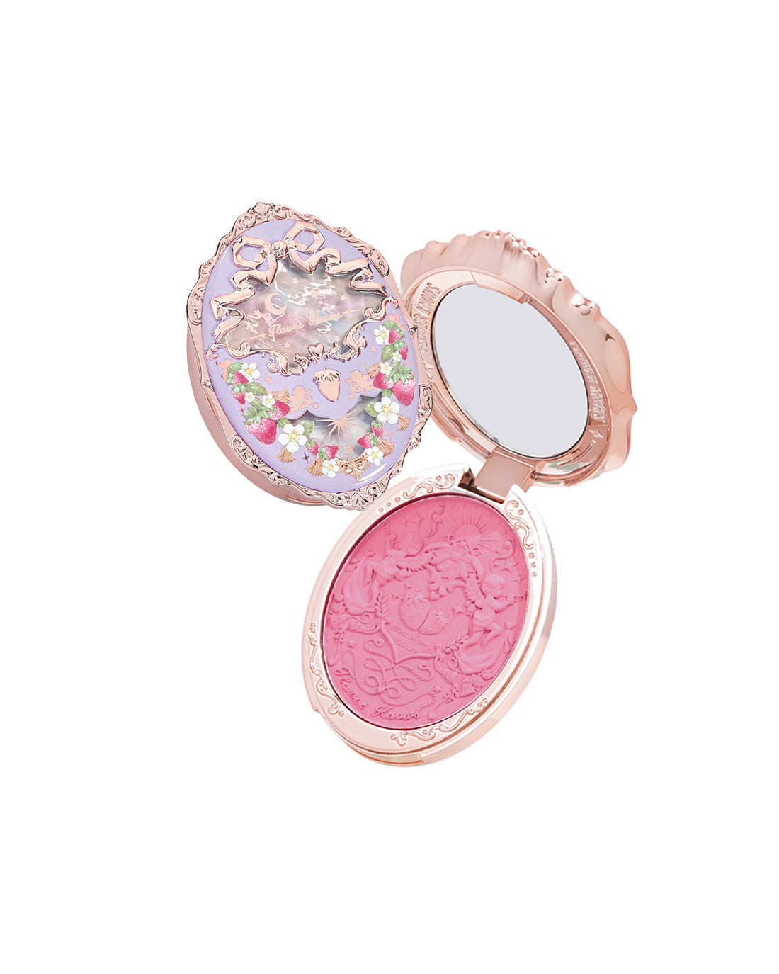 Violet Strawberry Rococo Embossed Blush