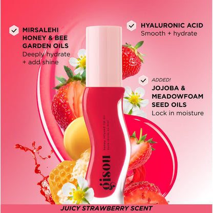 Gisou – Mit Honig angereichertes Lippenöl – Erdbeersorbet, 8 ml