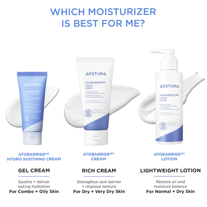 AESTURA ATOBARRIER365 Cooling Hydro Soothing Gel-Cream Moisturizer with Ceramides for Skin Moisture Barrier Repair