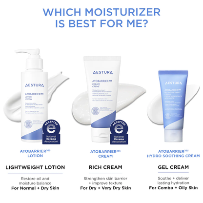 AESTURA ATOBARRIER365 Lightweight Face Lotion Moisturizer with Ceramides & Niacinamide for Skin Moisture Barrier Repair