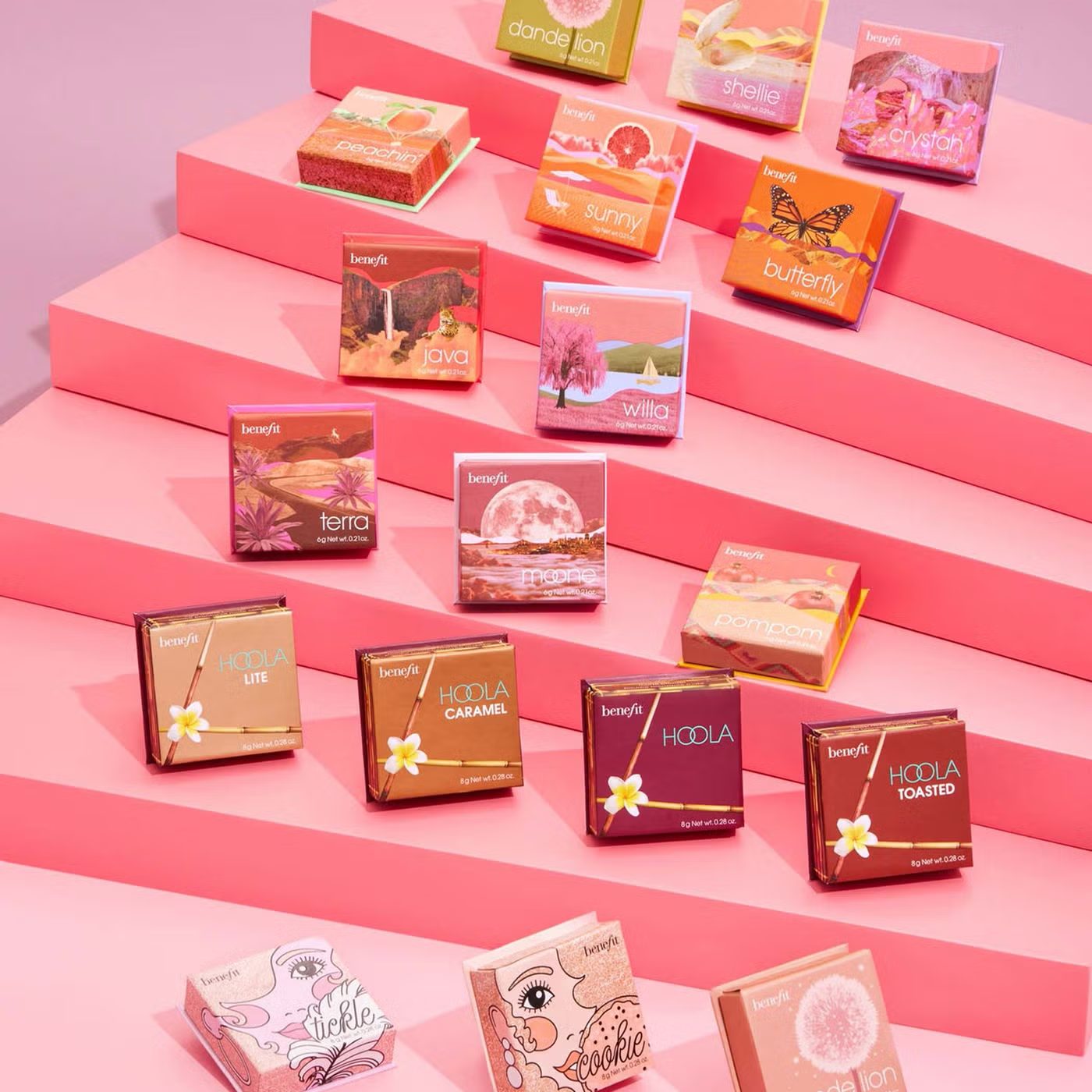 benefit Crystah Strawberry Pink Blush Powder Mini 2.5g