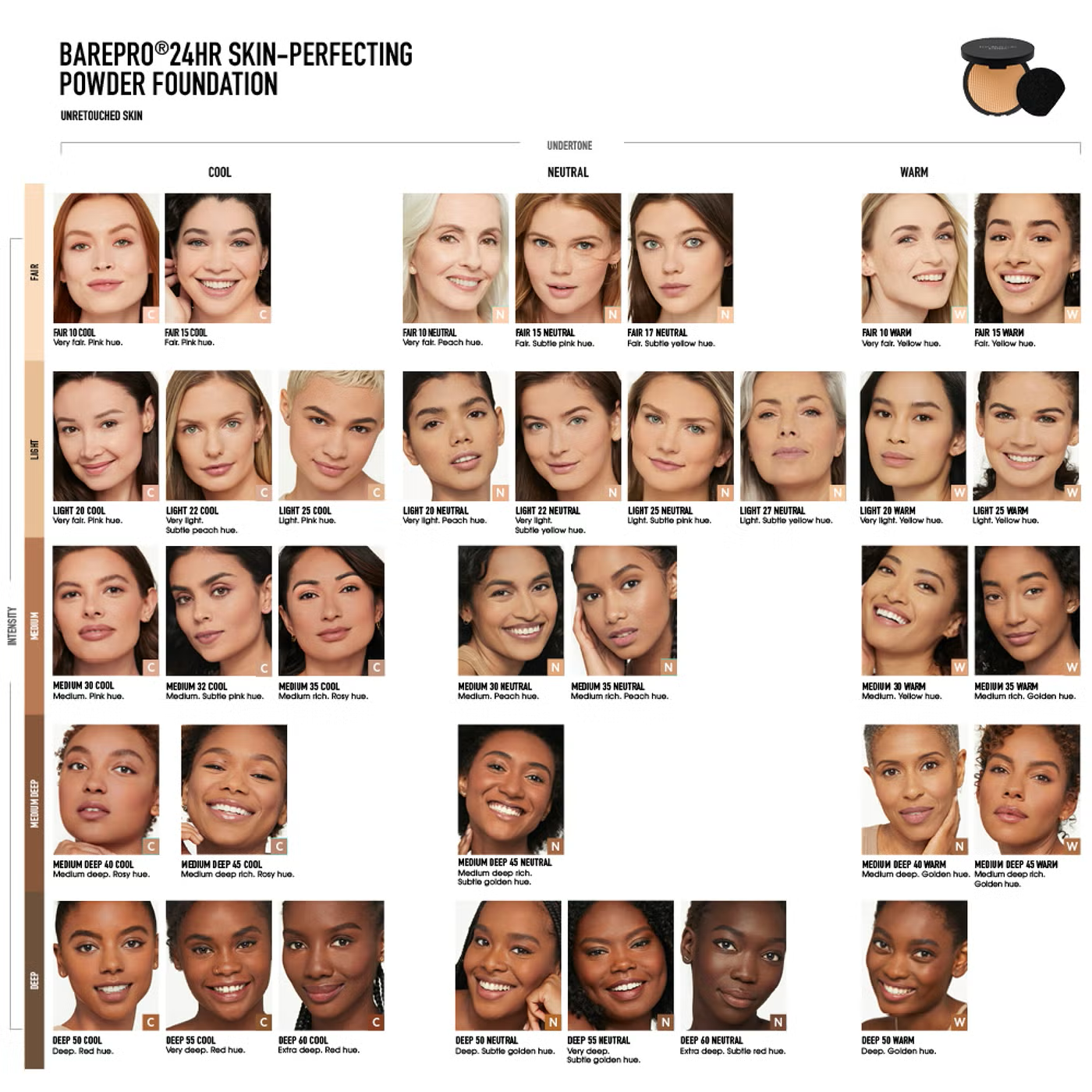 bareMinerals BAREPRO 24HR Skin-Perfecting Powder Foundation (Various Shades)