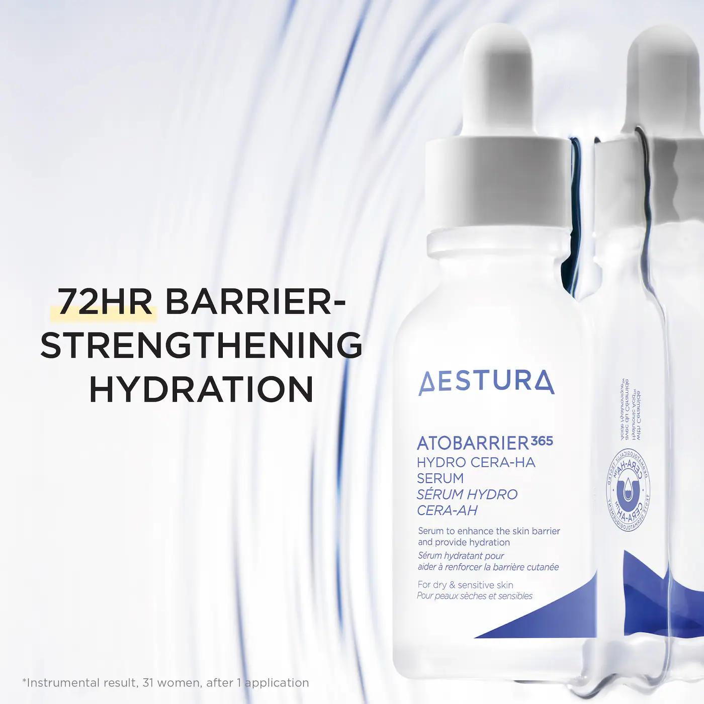 AESTURA ATOBARRIER365 Hydro CERA-HA Ceramide + Hyaluronic Acid Face Serum for Skin Moisture Barrier Repair