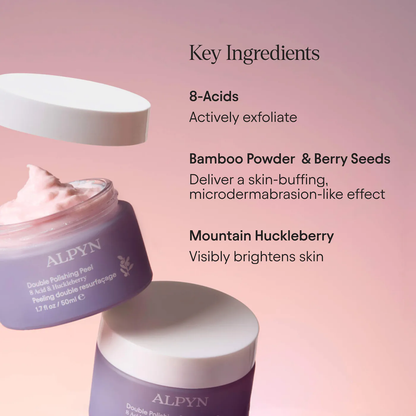 ALPYN Polishing Peel & Brightening Face Mask with 8 Acids & Huckleberry