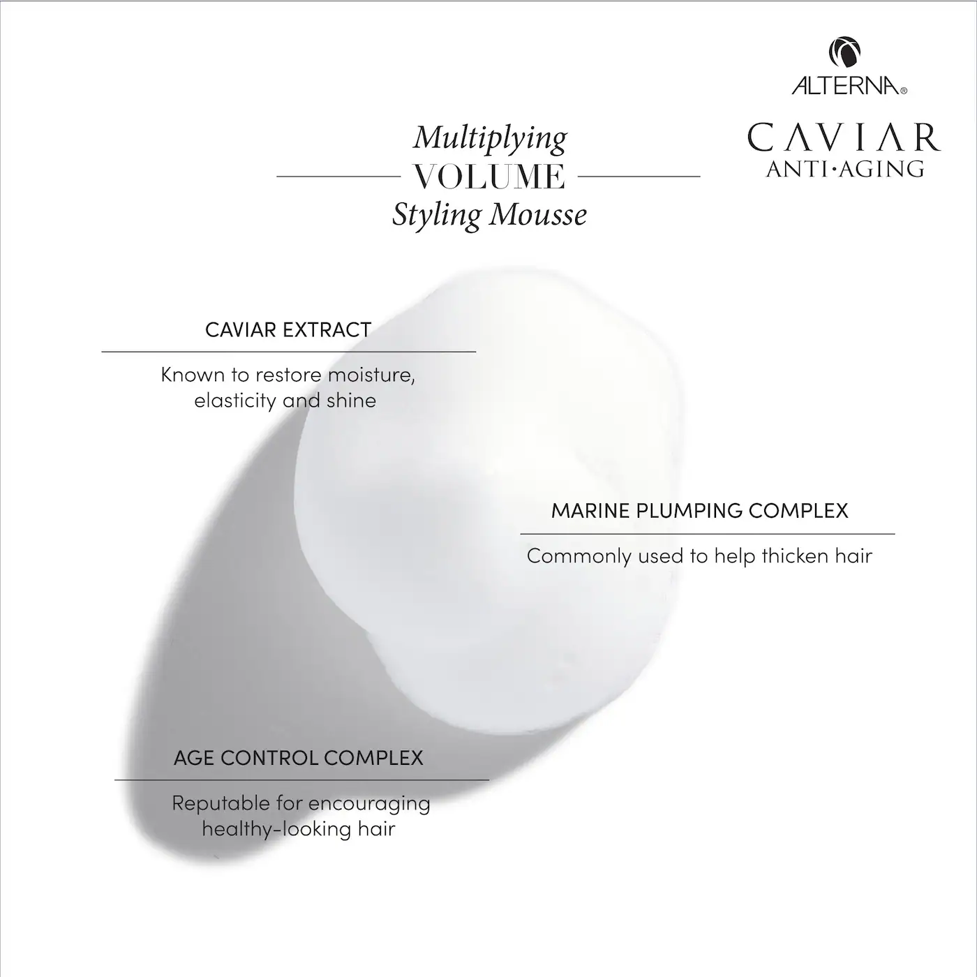 ALTERNA Haircare CAVIAR Anti-Aging® Multiplying Volume Styling Mousse