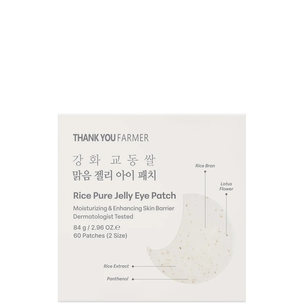 Thank You Farmer Rice Pure Jelly Hydrogel Brightening Eye Patches