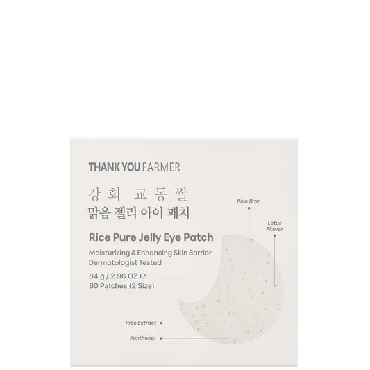 Thank You Farmer Rice Pure Jelly Hydrogel Brightening Eye Patches