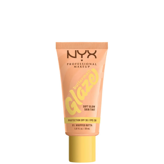 NYX Professional Makeup Buttermelt Glaze Soft Glow Skin Tint + SPF/FPS 30 Foundation (Various Shades)