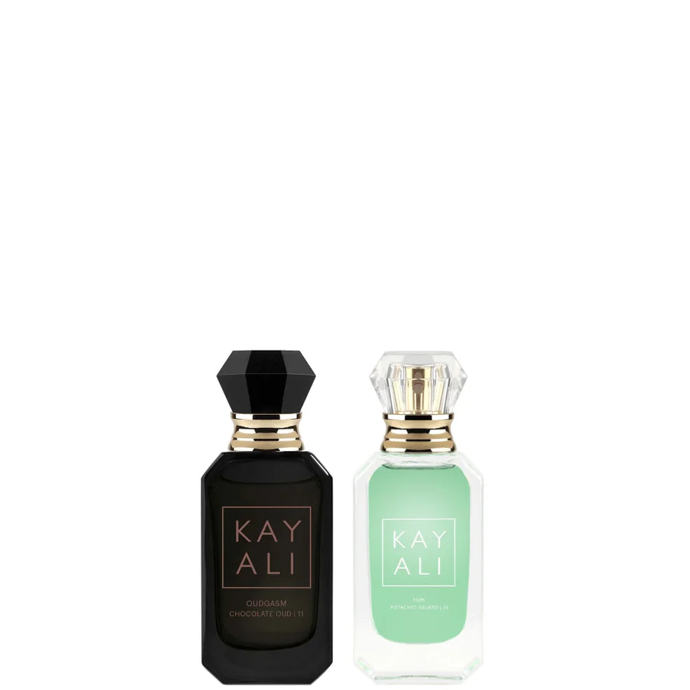 KAYALI Dubai Chocolate Bundle 10ml (Oudgasm Chocolate Oud | 11 + Yum Pistachio Gelato | 33)