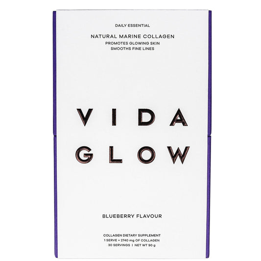 Vida Glow Natural Marine Collagen Sachets - Blueberry