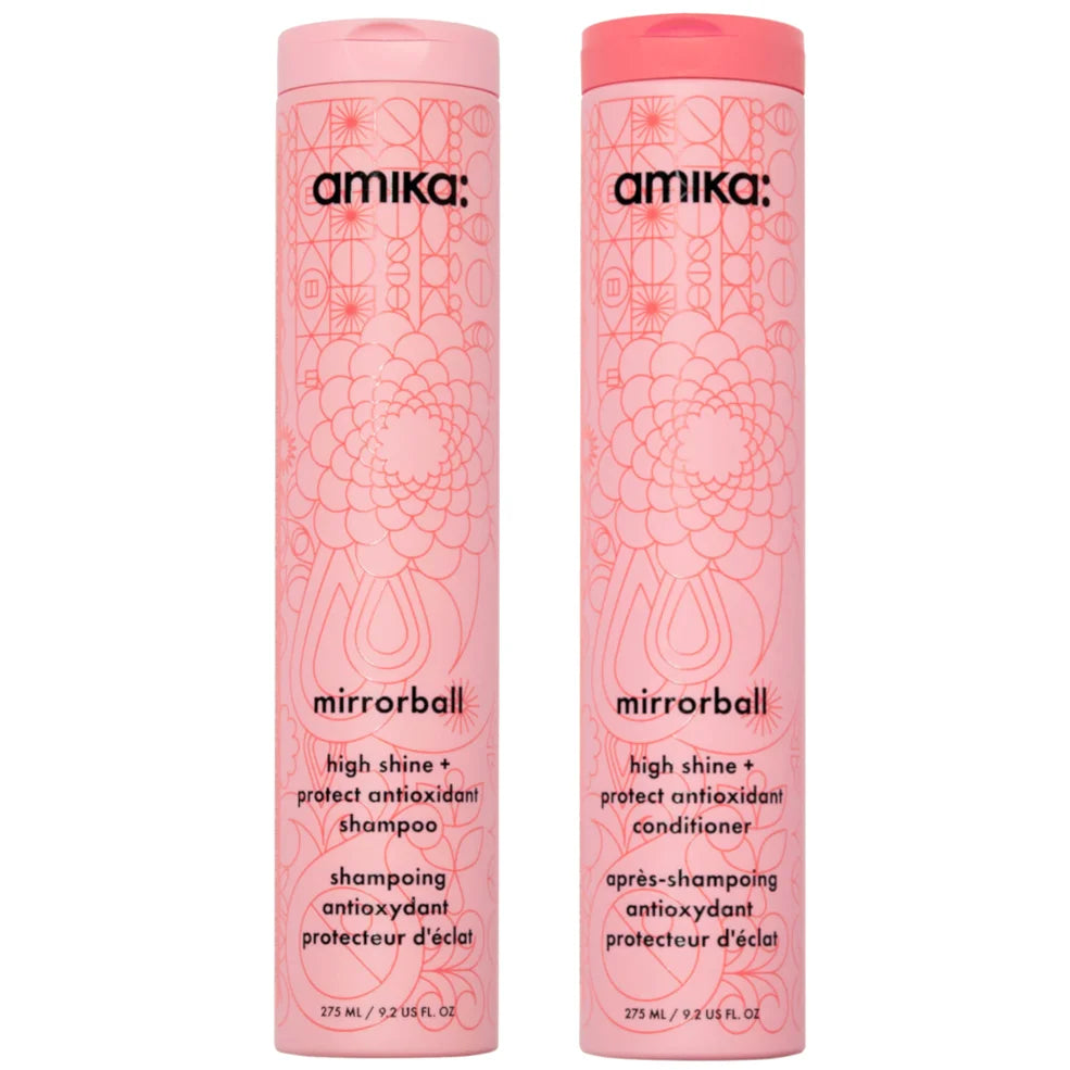 amika Mirrorball High Shine and Protect Antioxidant Shampoo and Conditioner Bundle
