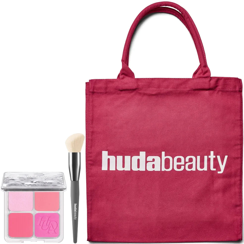 HUDA BEAUTY Blush & Glow Essentials Bundle and Tote Bag (Various Shades)