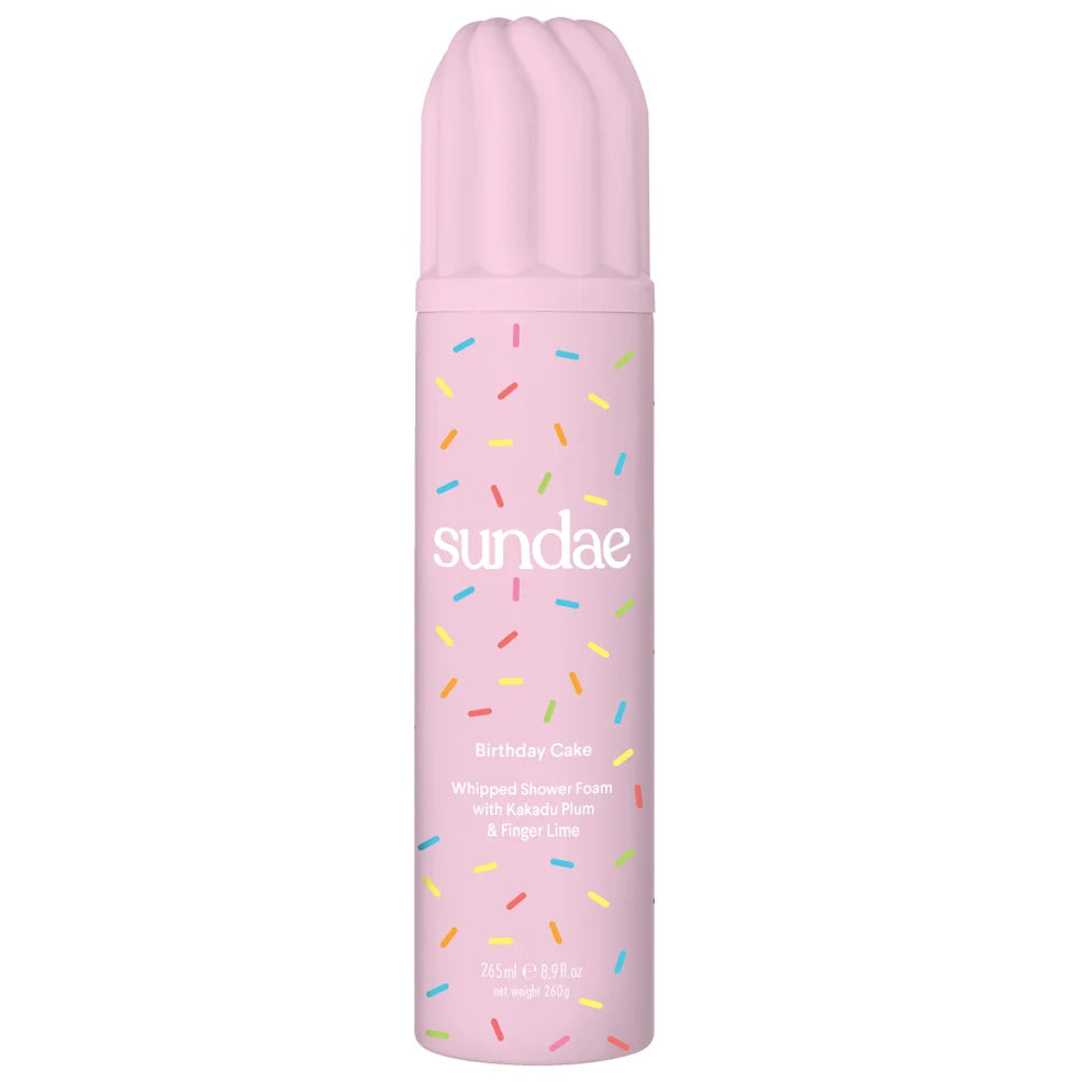SUNDAE Body Birthday Cake Whipped Shower Foam with Kakadu Plum & Finger Lime 260ml