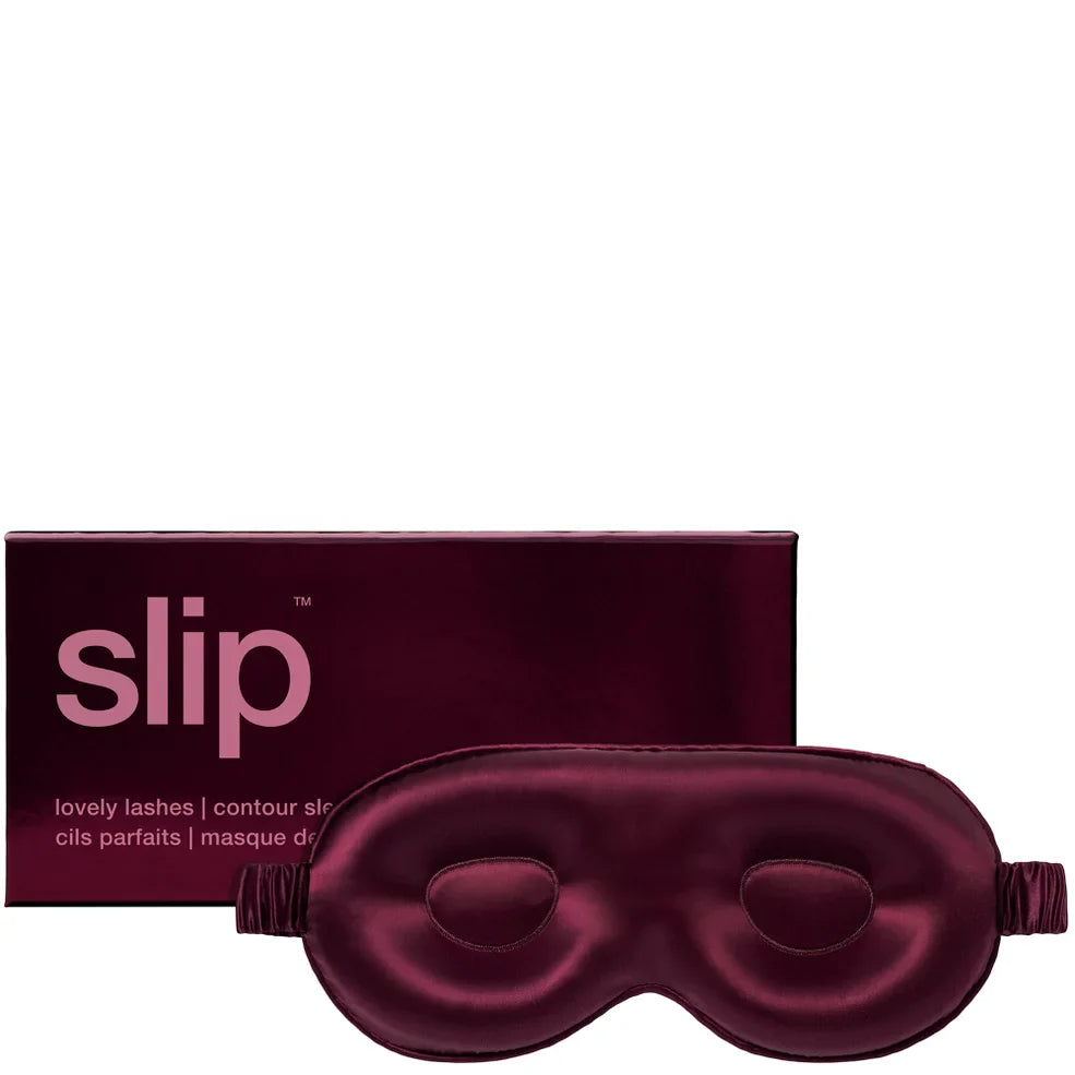 slip pure silk contour sleep mask - crimson