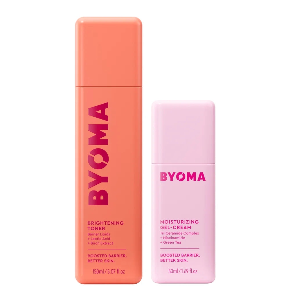 BYOMA Moisturising Gel Cream 50ml and Brightening Toner 150ml Bundle